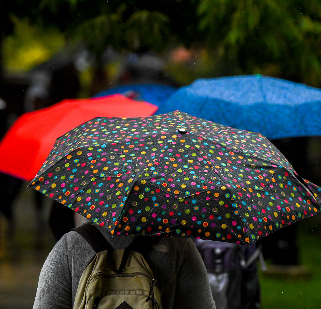 Students walk to class